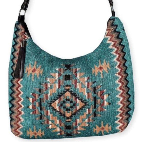 Gypsy Crossbody Bag - Southwest Style - Ethnic Inspired Design - Soft Cotton - Picture 2 of 8